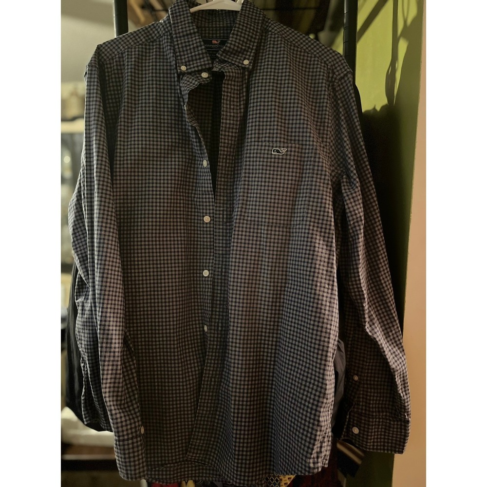 Vineyard Vines Mens Classic Fit Tucker Gingham Check Button Down Shirt